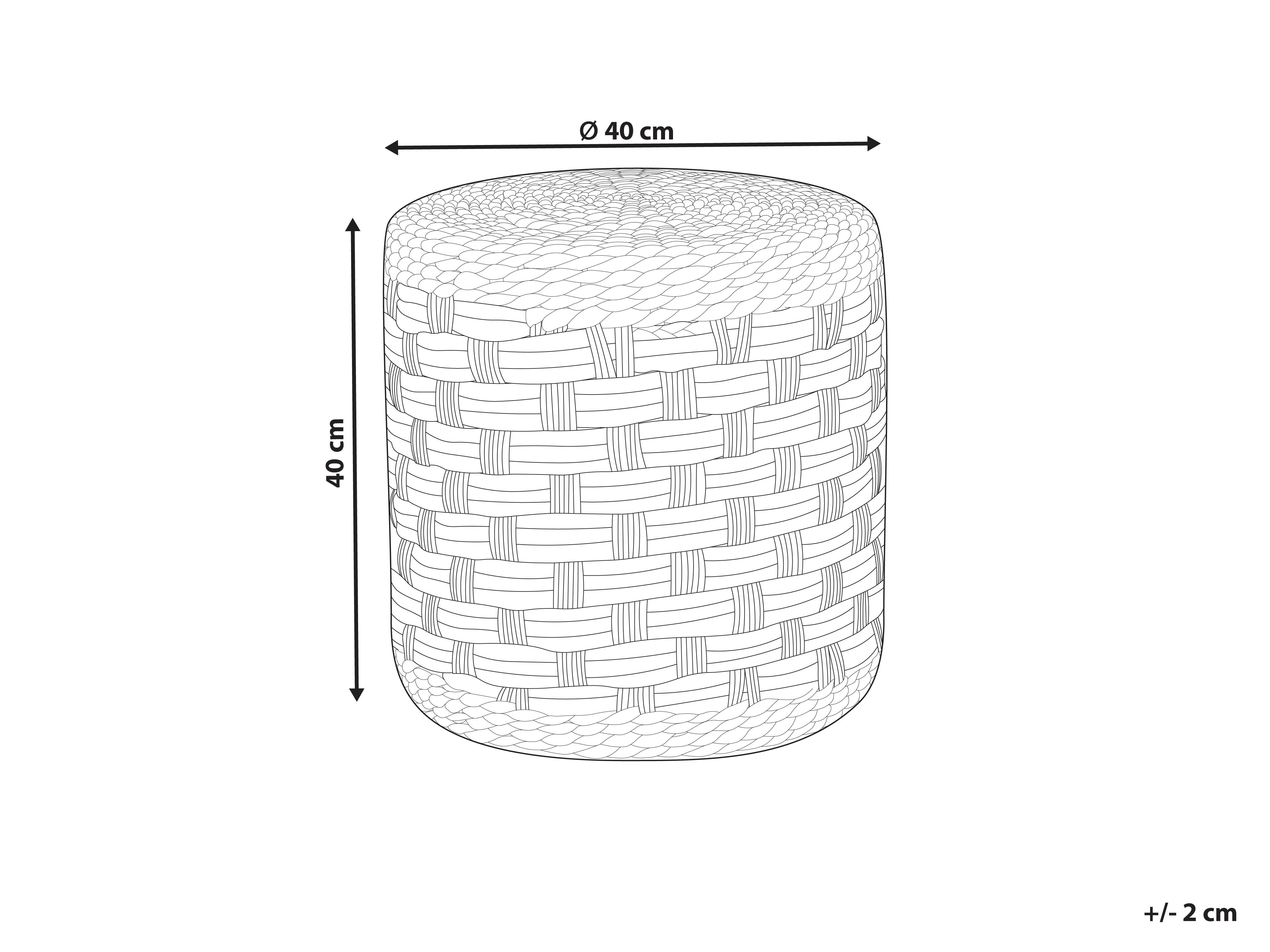 Poef BASSLET Wicker Beige