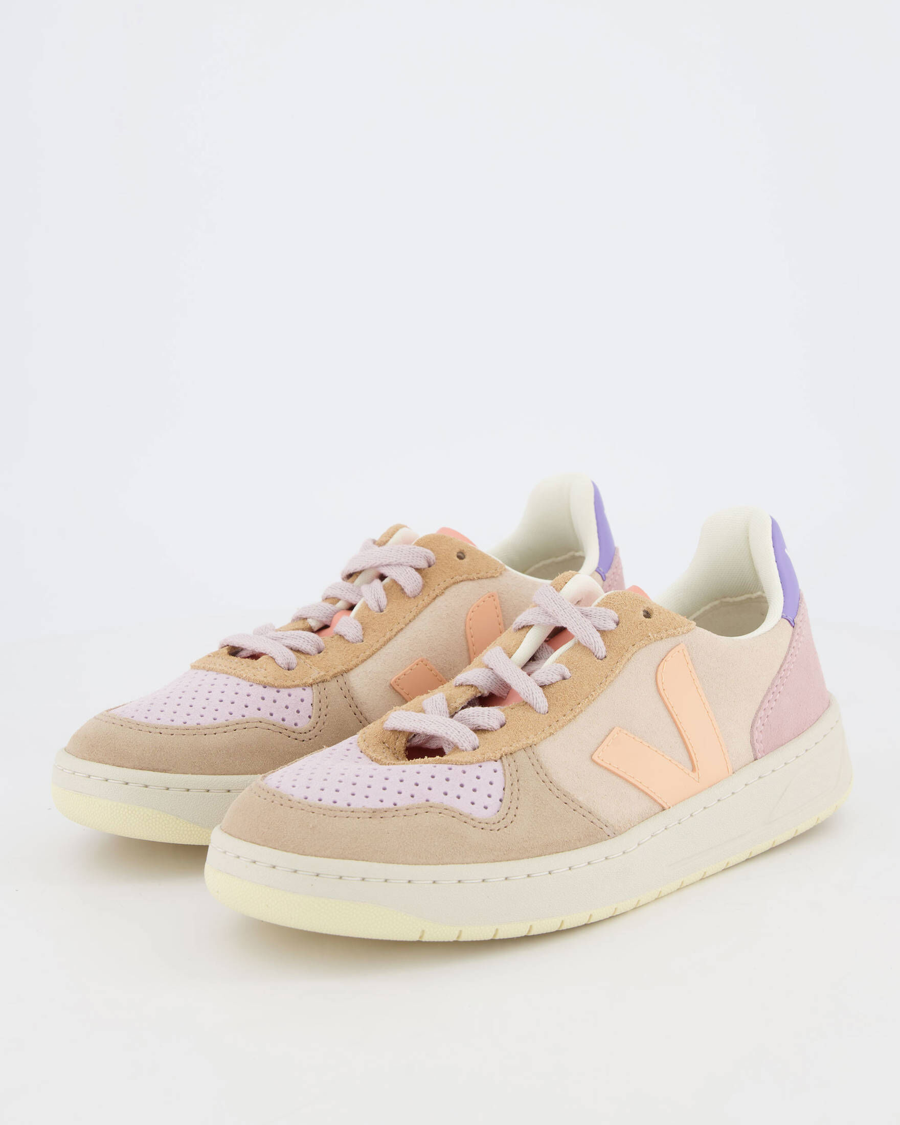 Veja| Damen Sneaker V-10 Suede MULTICO PEACH