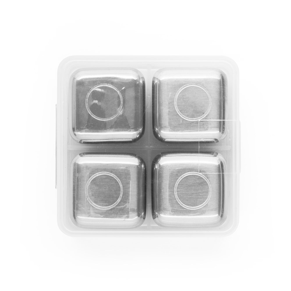 hi!dea 94252 - Jeu de cubes réutilisables en acier inoxydable
