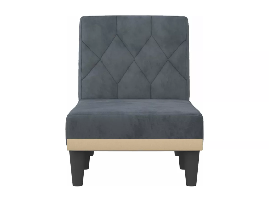Prolenta Premium - Chaise longue gris foncé velours