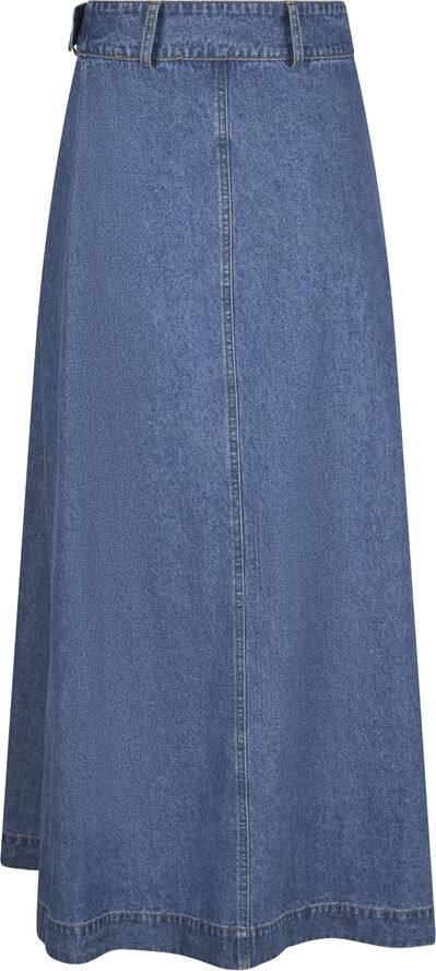 Neo Noir Nina Wrap Denim Skirt Blue