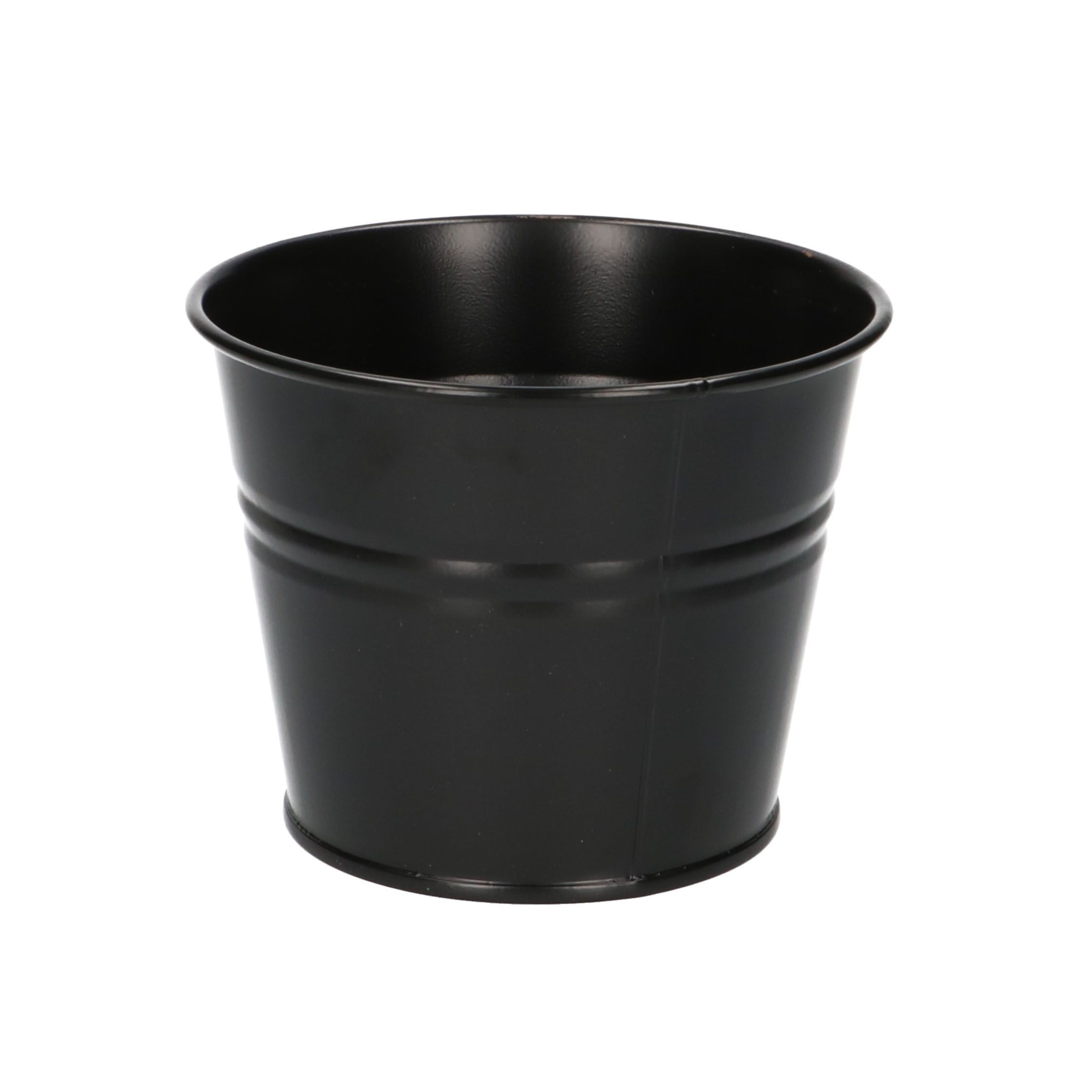 Bloempot, zink, mat zwart, Ø 14 cm