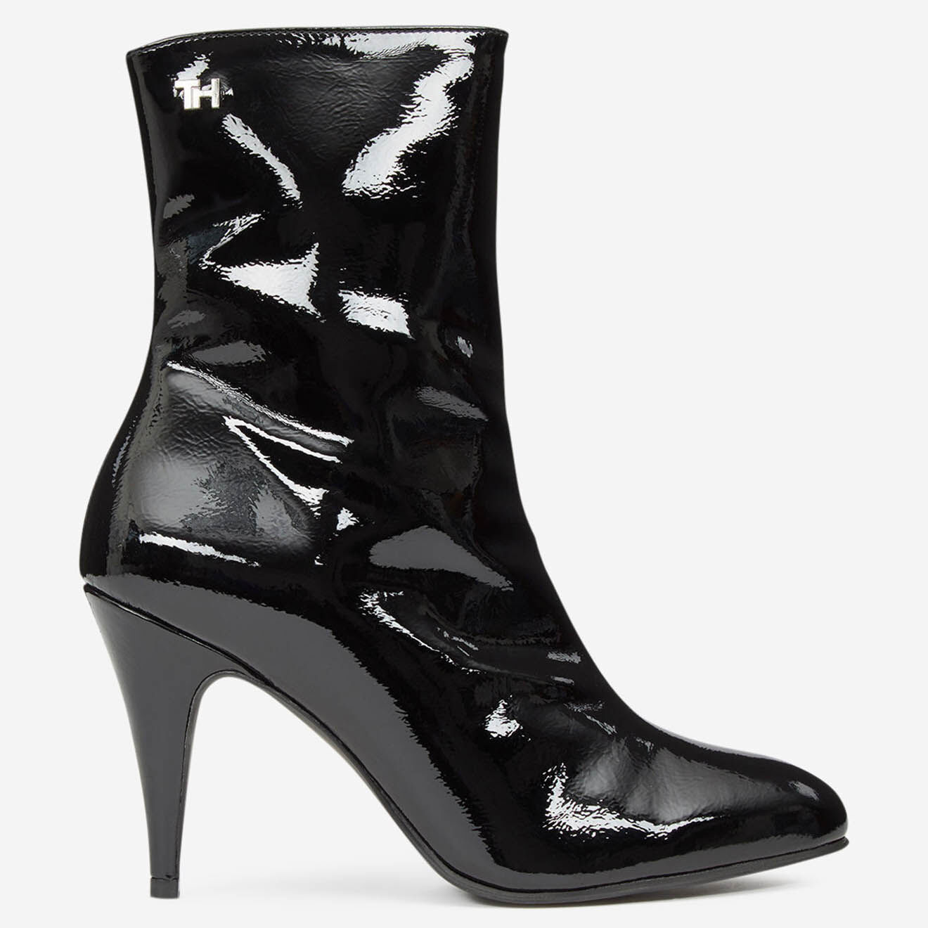 Tommy Hilfiger Bottines vernies Keylook noires - Talon 9 cm