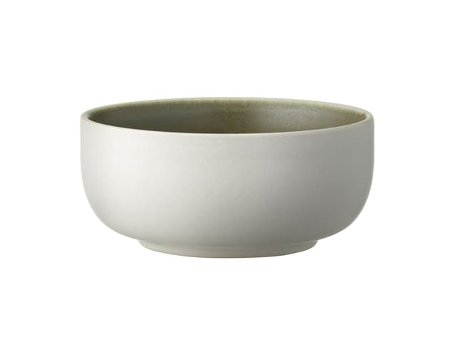 Studio Round Skål Matte white/Matte moss