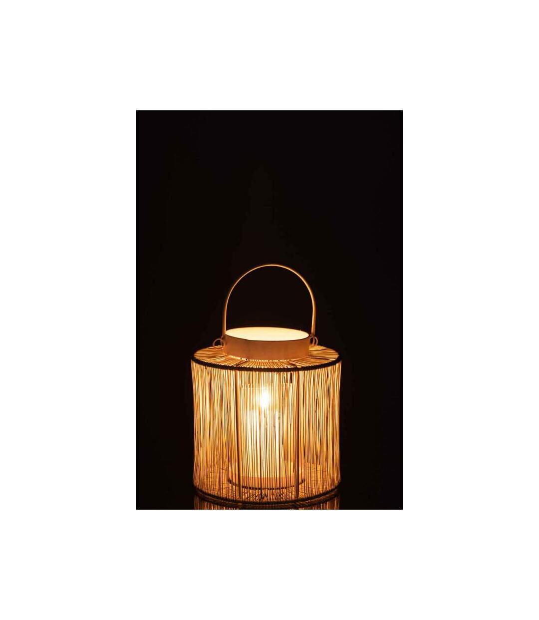 Paris Prix - Lanterne Déco En Métal vivena 17cm Blanc Mat