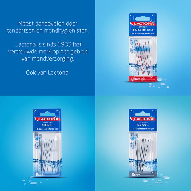 Lactona Easydent 2.5/5.0 mm Type A 8 stuks