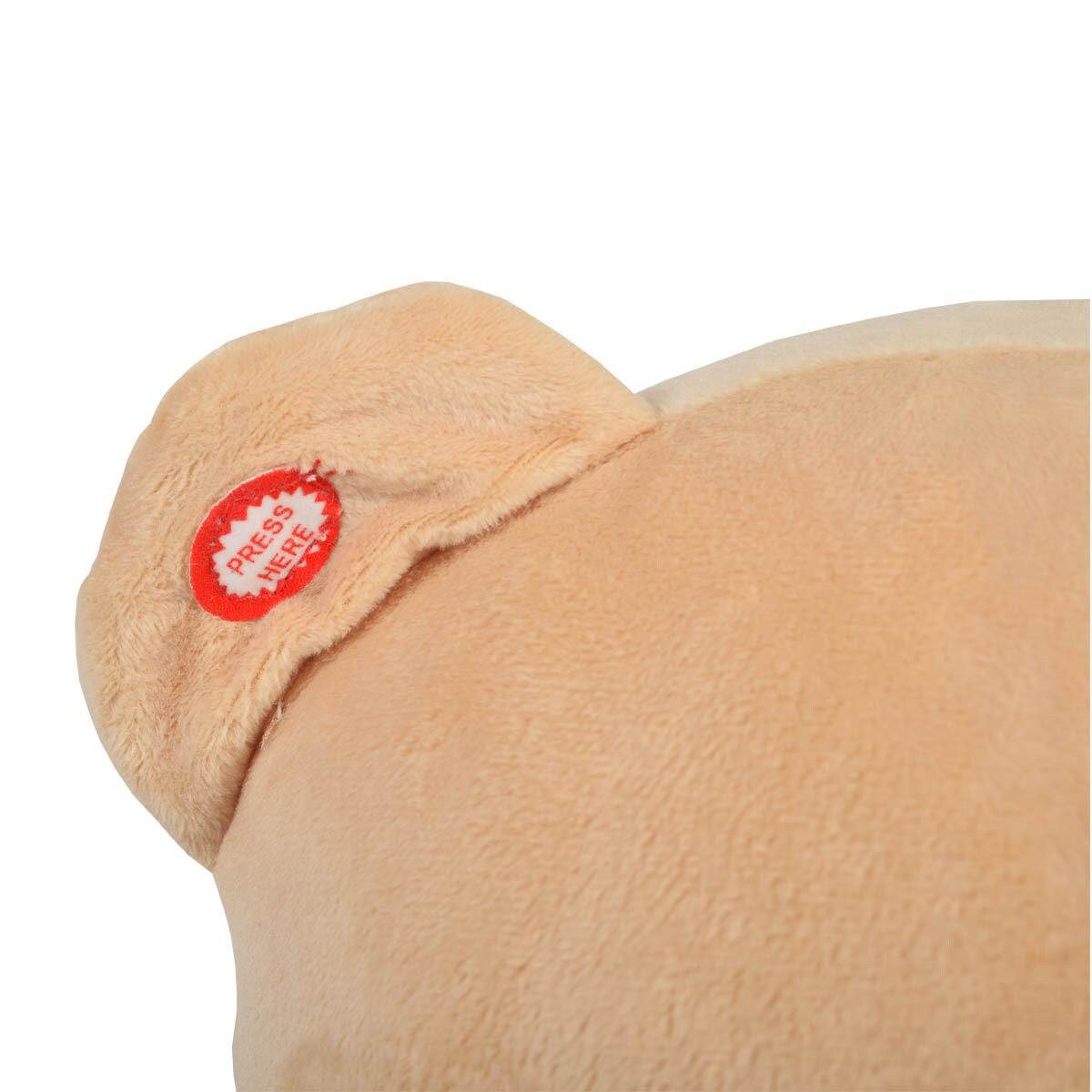 Plüsch Schaukeltier Bär rosa WJ-635 mit Handgriffe aus Holz ab 12 Monate