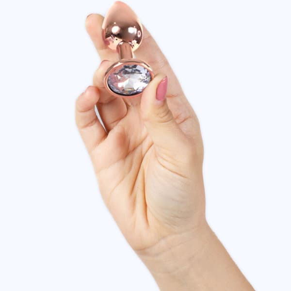 Secretplay - Metall Butt Plug Rose Gold Liten Størrelse 7 Cm