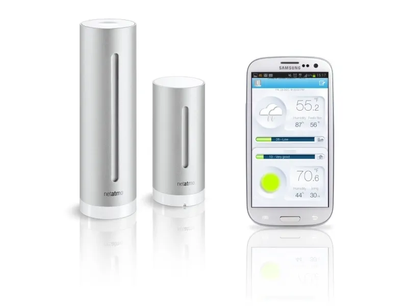 Netatmo NBU-NWS-NRG-EU Rain Pack - Vejrstation - trådløs - grå aluminium