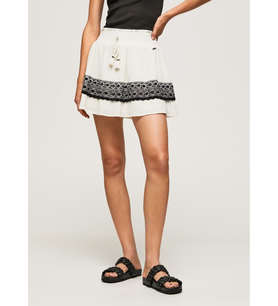 Saia Didi branca da Pepe Jeans