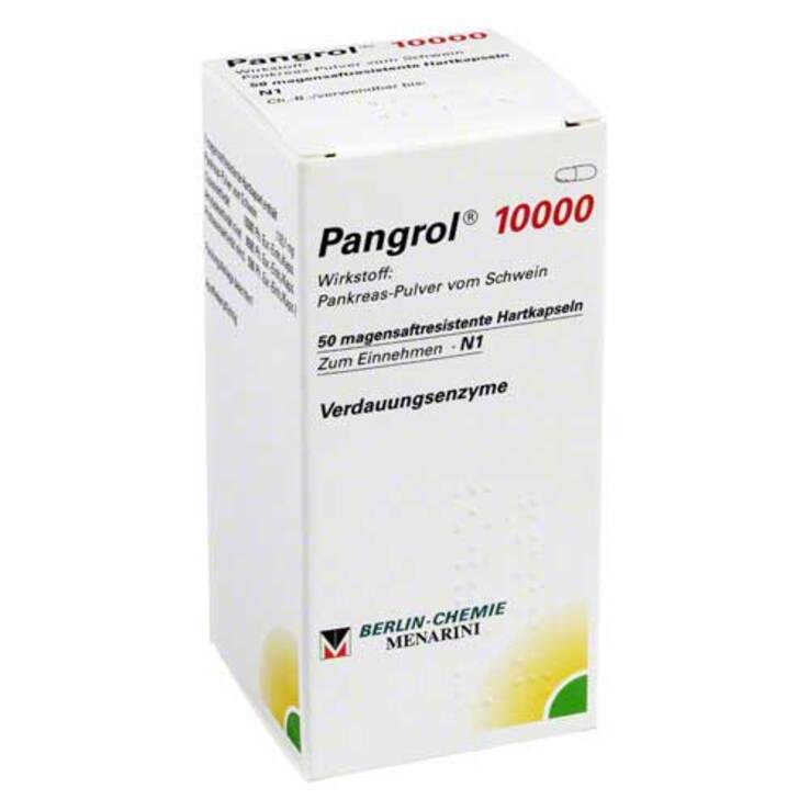 Pangrol 10000 Hartkapseln mit magensaftresistent überzogene Pell., 50 St