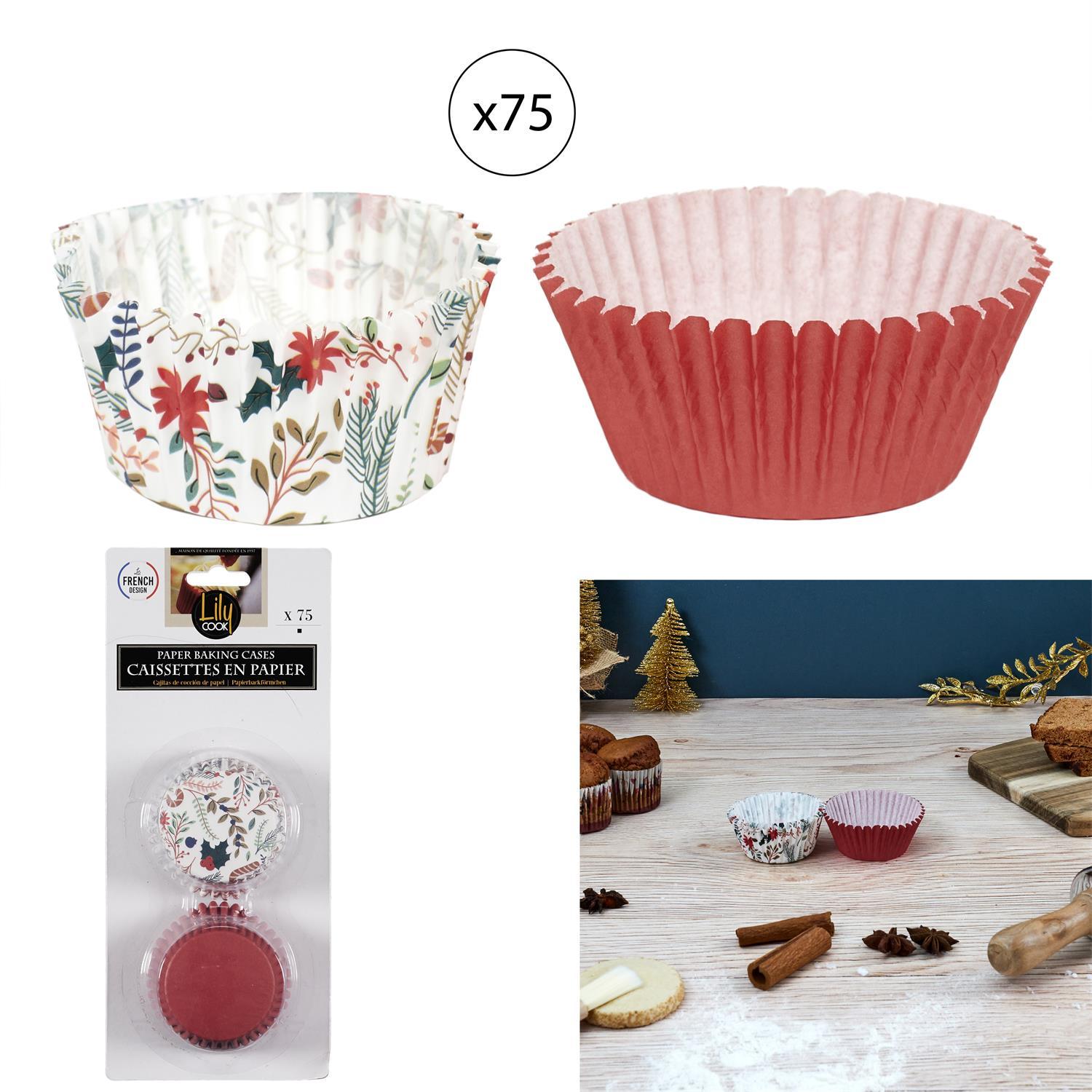 CAISSETTE CUISSON PAPIER NOEL X75 PIECES