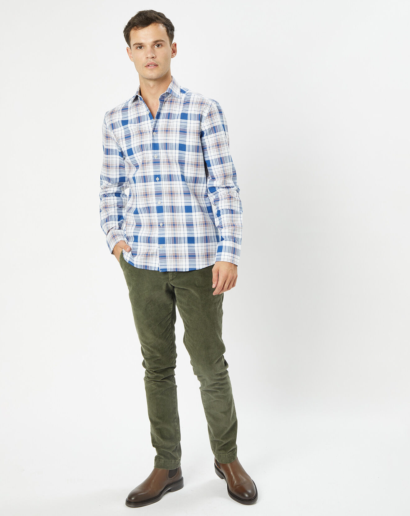 Hackett London Chemise Slim Fit Madras à carreaux multicolore