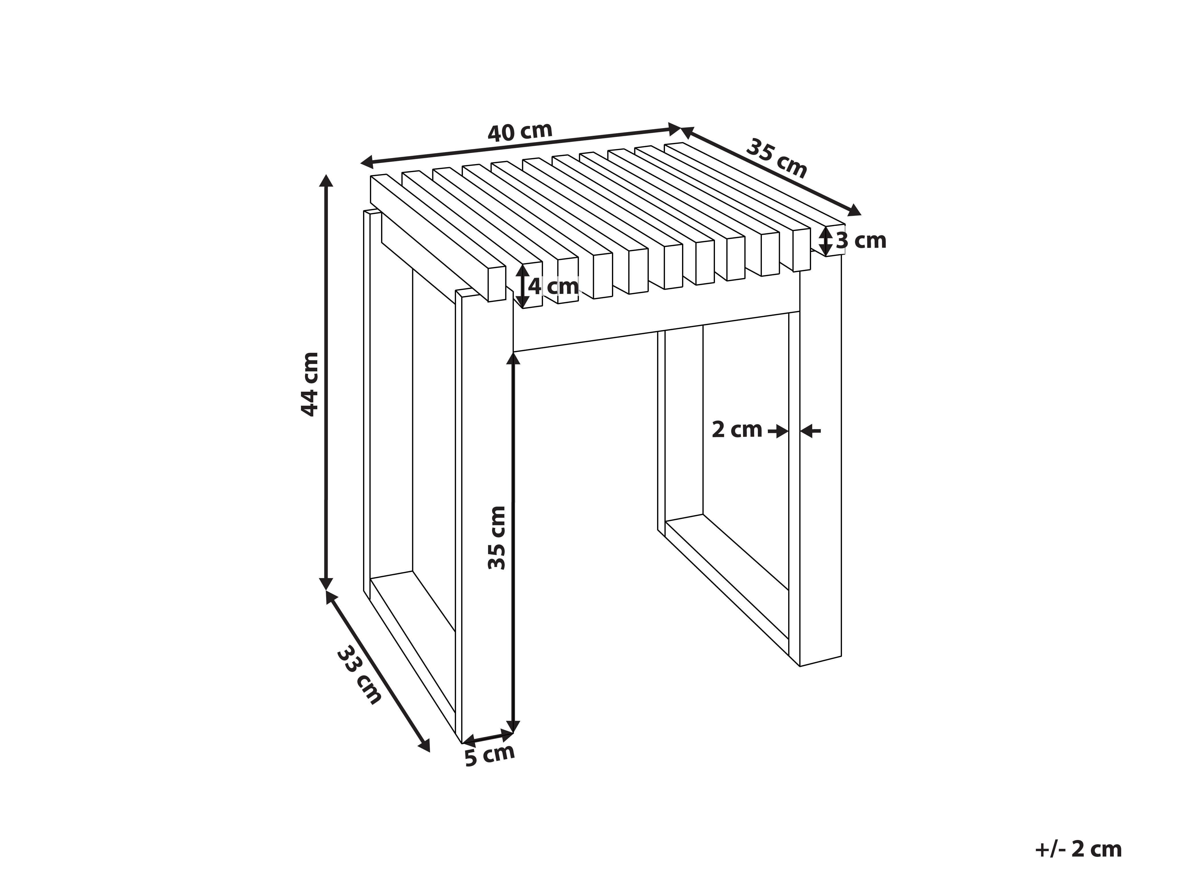 Tuin bijzettafel BELLANO 35 cm 40 cm Acaciahout Bruin