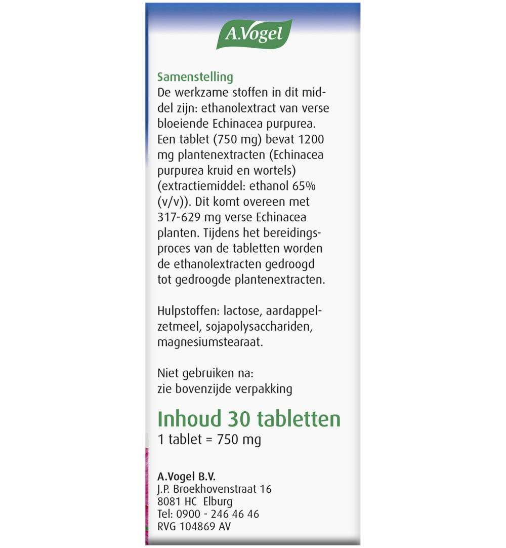 A.Vogel Echinaforce Sterk 1200Mg (30 Tabletten)