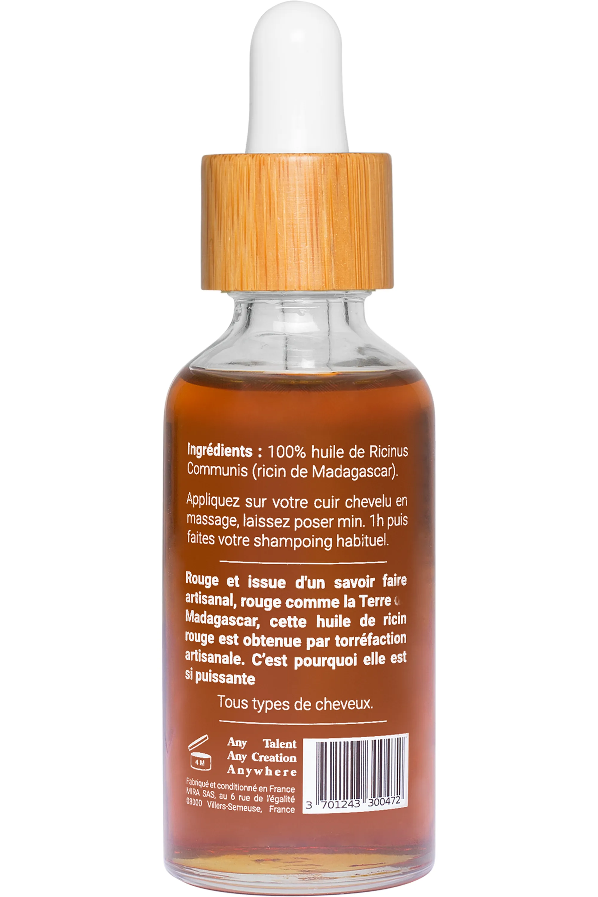 My Mira Huile de Ricin rouge artisanale-50 ml