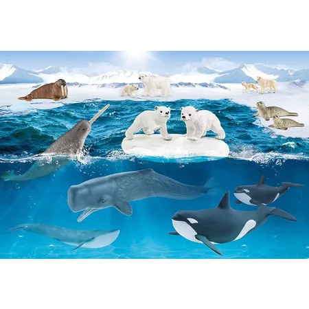 Schmidt Spiele KinderPuzzle - Schleich® (+Zusatz) Wild Life, In der Arktis, 60 Teile + Figur