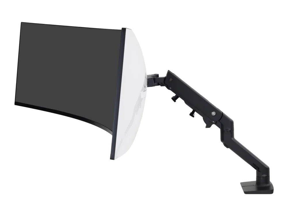 Ergotron HX - Monteringssæt (drejelig arm, klemme til montering på skrivebord, pakning til gennemføring, monterings-hardware, forlængerdel, HD-drejeled) - Constant Force Technology - for LCD-display/kurvet LCD-display - mat sort - skærmstørrelse: up