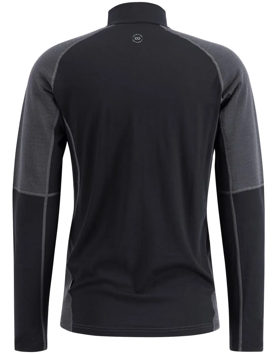 Lundhags Men's Prime Merino Half Zip Charcoal/Black