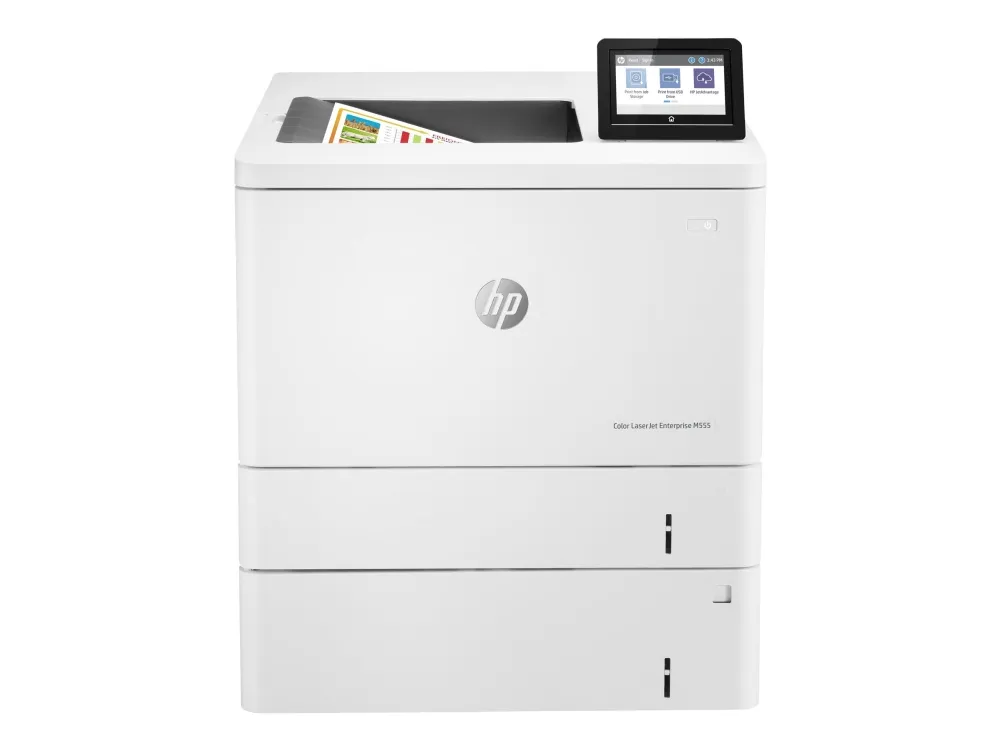 HP Color LaserJet Enterprise M555x - Printer - farve - Duplex - laser - A4/Legal - 1200 x 1200 dpi - op til 38 spm (mono) / op til 38 spm (farve) - kapacitet: 650 ark - USB 2.0, Gigabit LAN, Wi-Fi(n), USB 2.0 vært