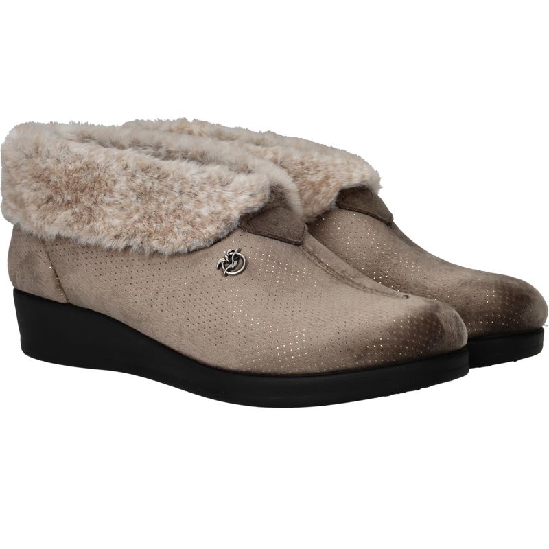 Belizia Pantoffels Taupe Dames