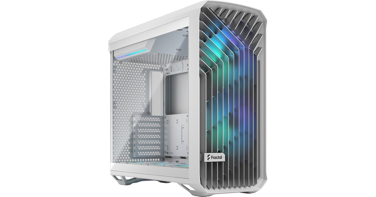 Fractal DesignTorrent white RGB TG Clear Tint midi tower behuizing  (Wit | 2x USB-A | 1x USB-C | RGB | Window)