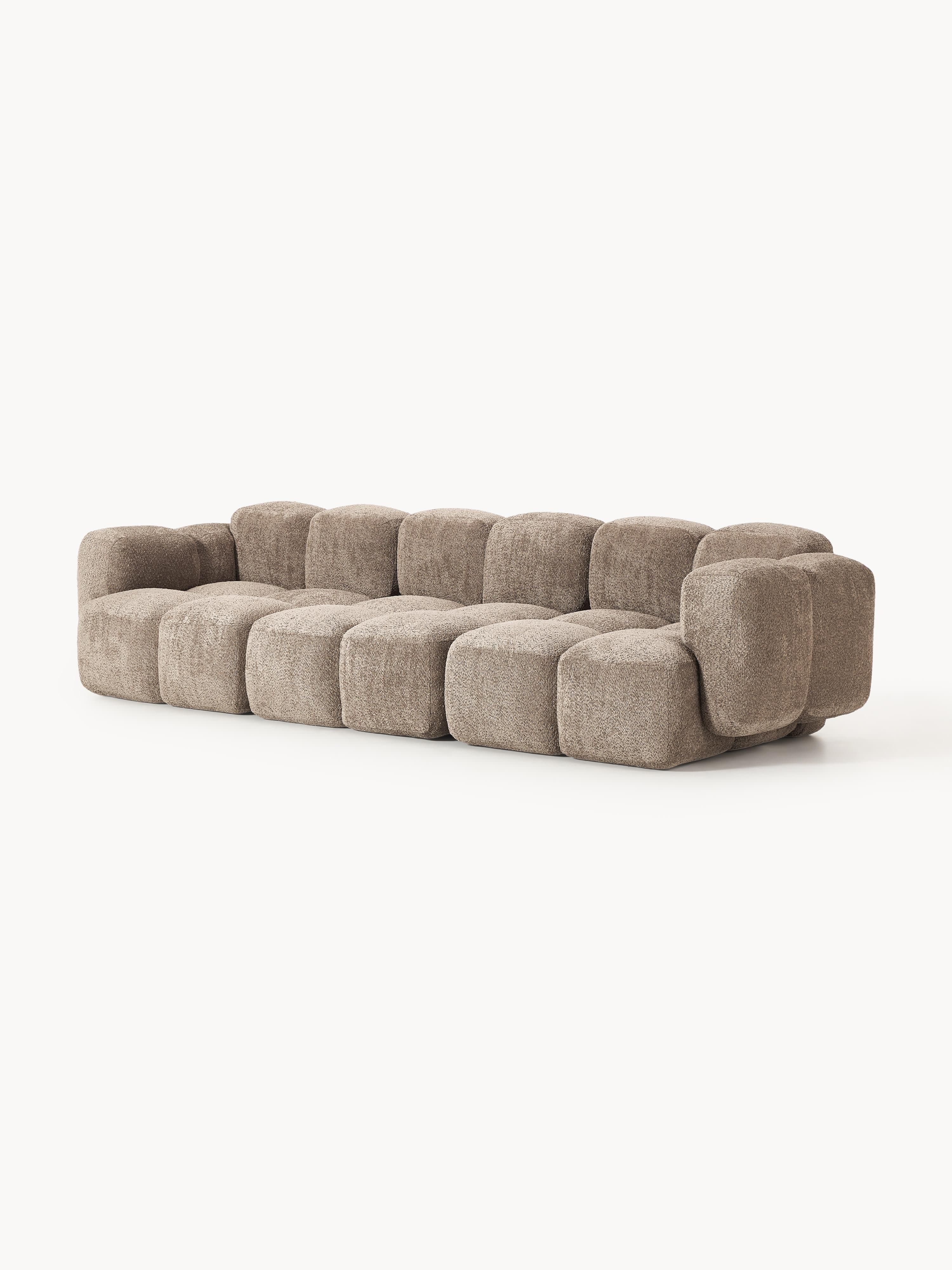 Modulaire bank Tayla (4-zits) van teddy bouclé