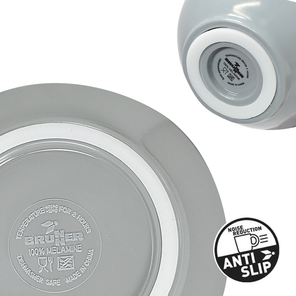 Lot de 2 tasses Espresso Mélamine PEARL 10 cl anti-dérapantes BRUNNER