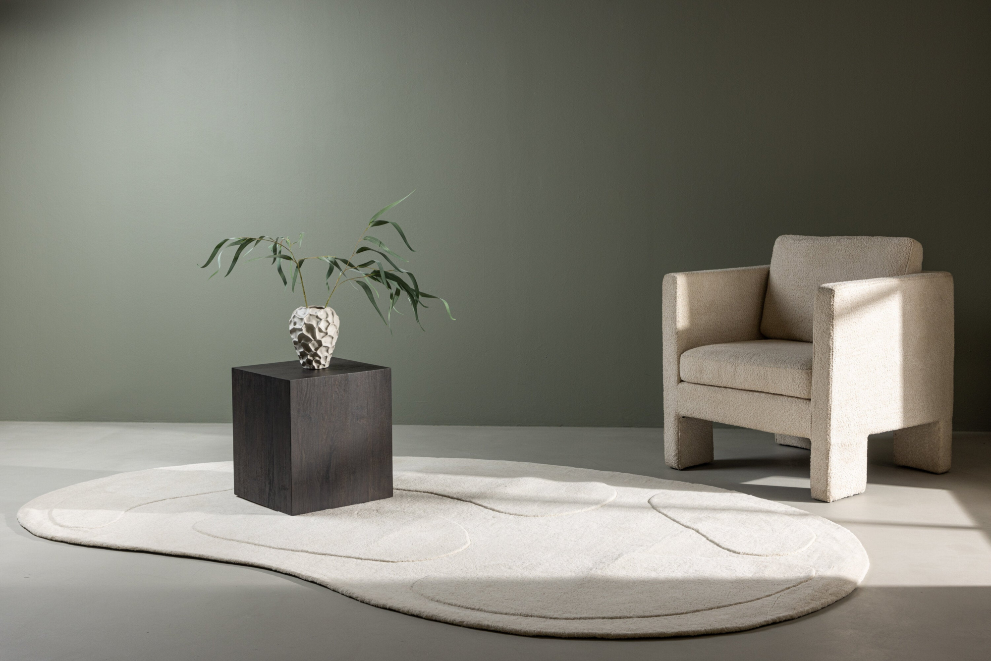 Koa Vloerkleed Ovaal 290x175cm - Wit