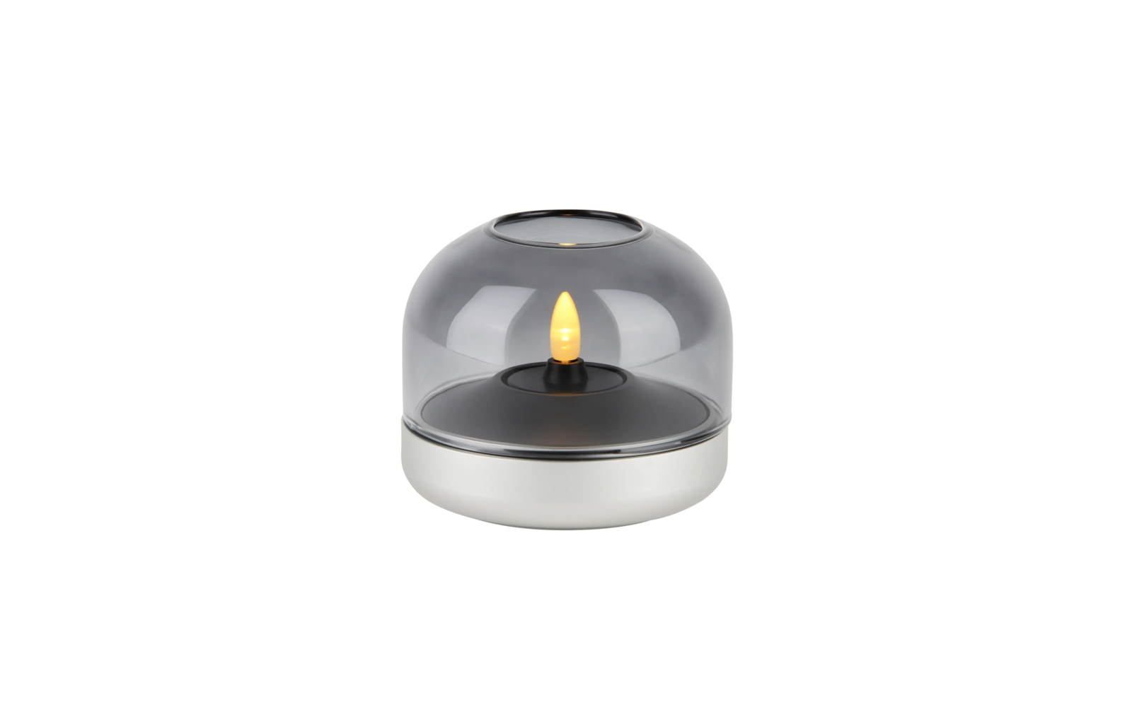 Kooduu Glow 08 wiederaufladbare Shine LED-Kerze frosted silver