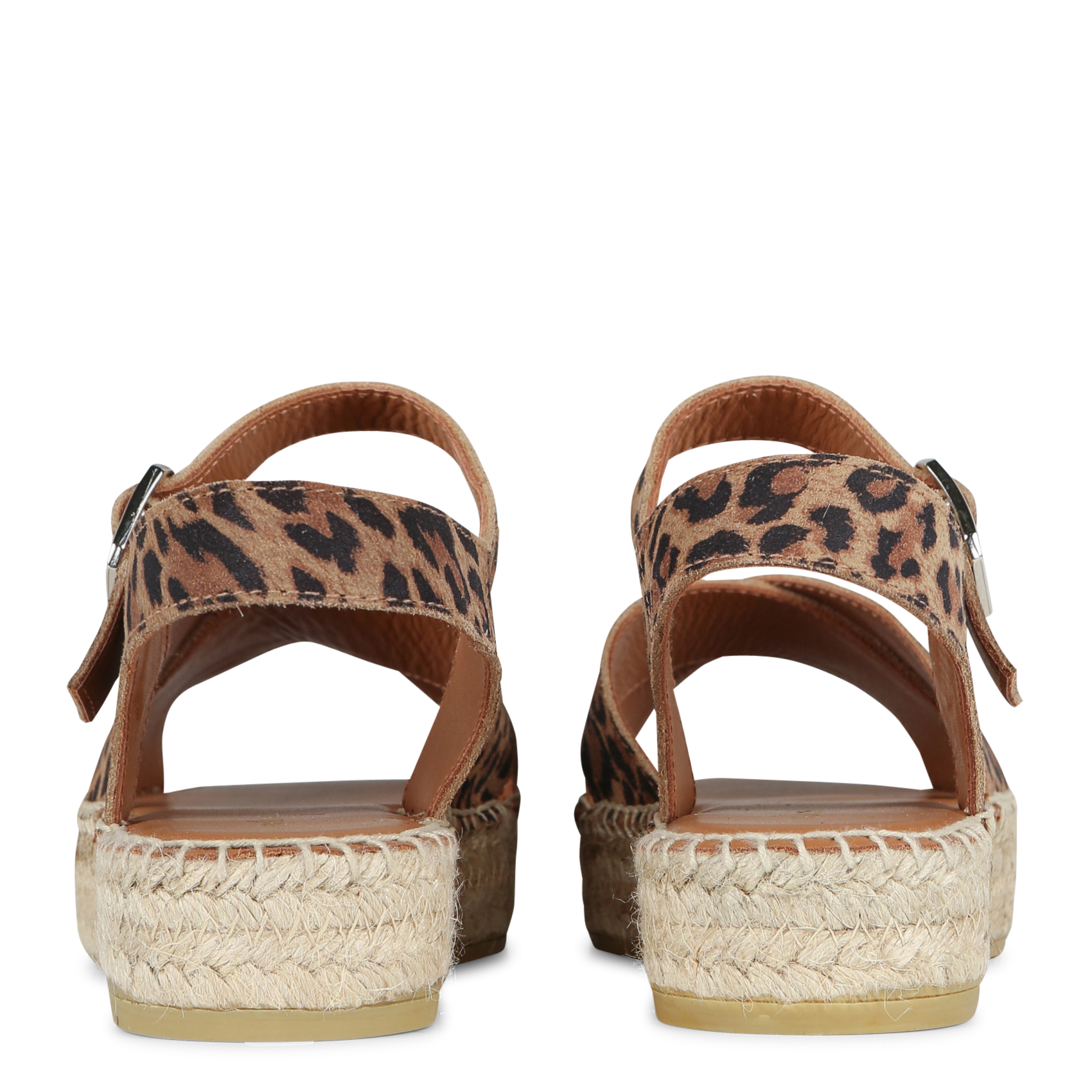 PIO - Sandales espadrilles imprimées en cuirvelours | Marron