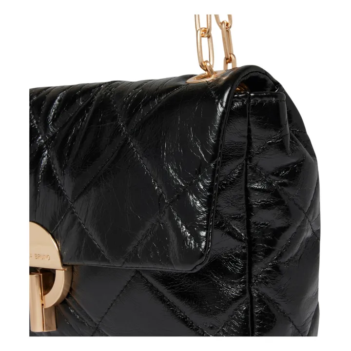 Vanessa Bruno Sac Moon MM Matelassé Cuir Craquelé | Noir
