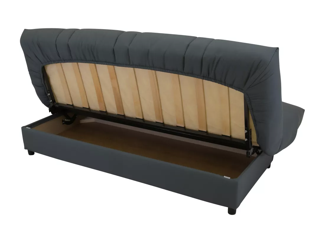 Canapé convertible clic-clac en tissu gris anthracite FARWEST III
