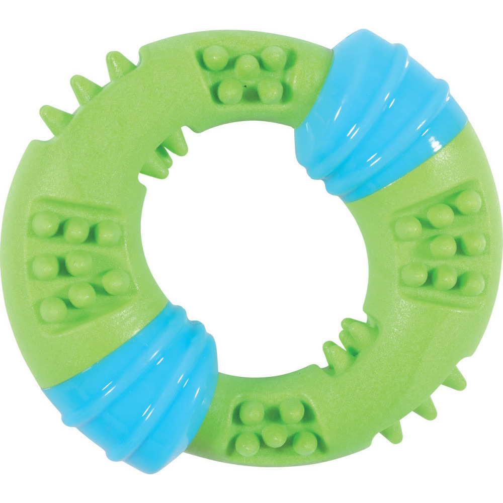 Jouet anneau sunset 15 cm vert pour chien