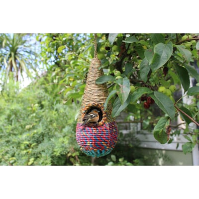 Vogelnest Upcycling, Halbhöhle Tropfen