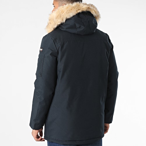 Parka Fourrure Nelson 20 Bleu Marine