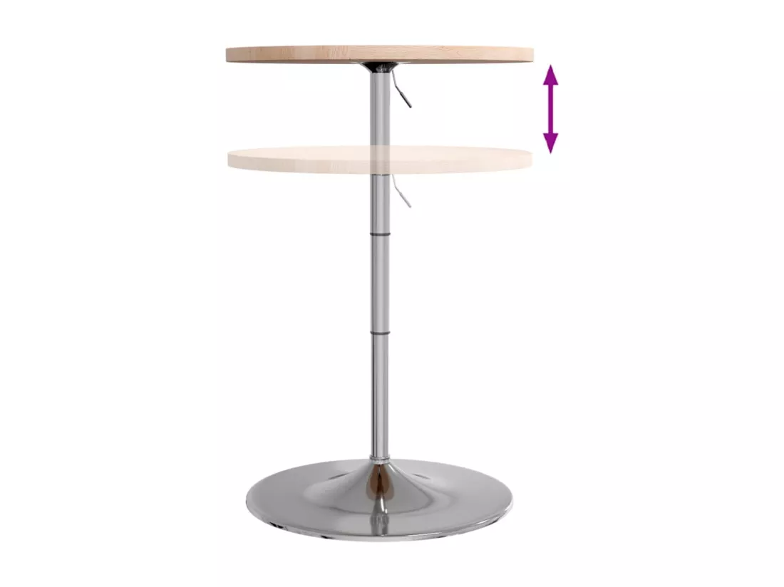 Table de bar Ø60x90,5 cm bois massif de chêne