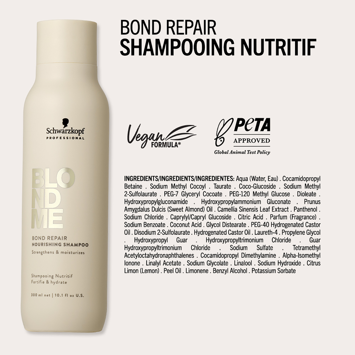 Shampoing Nutritif Blond Me Bond Repair Schwarzkopf 300 ML