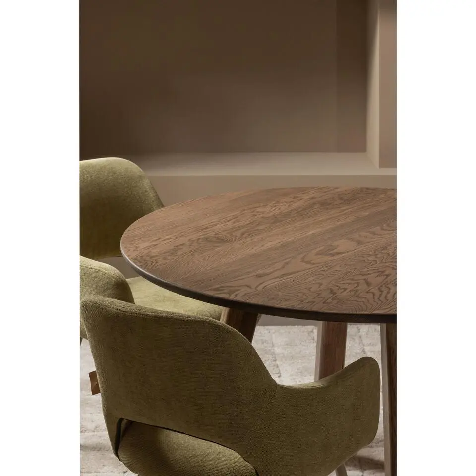 WOOOD Jenny Eetkamerstoelen - Polyester - Sage - Set van 6