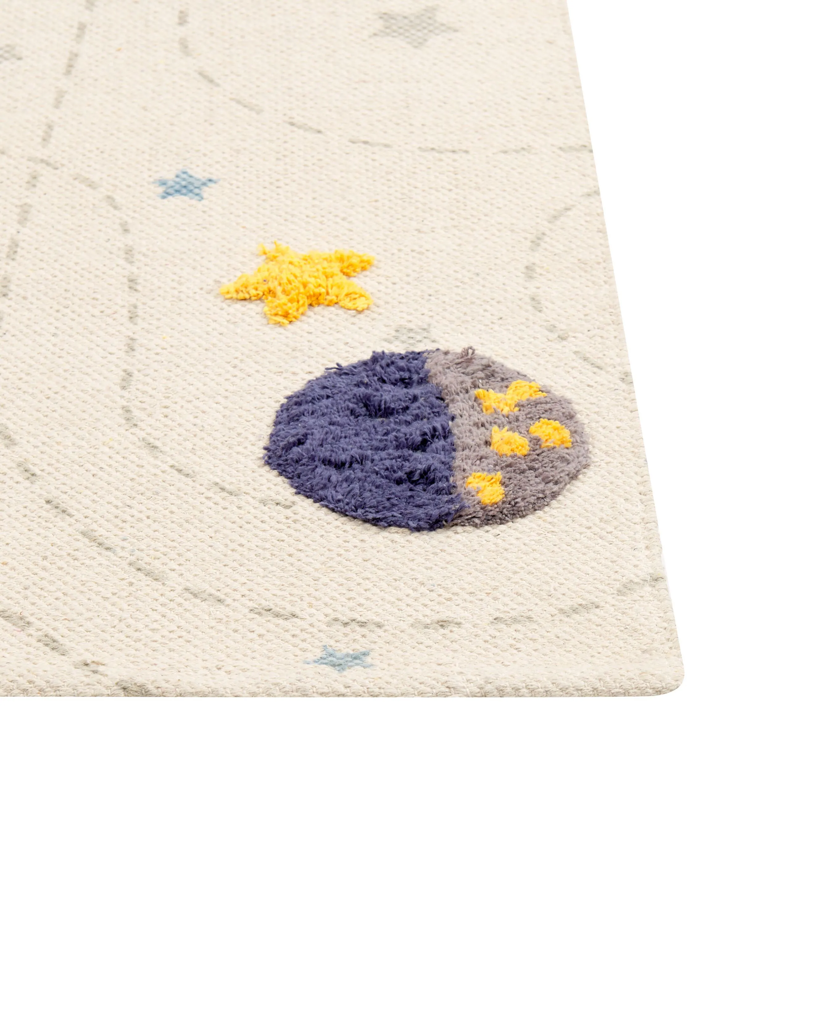 Kindervloerkleed LANGSA Beige 80 x 150 cm Katoen