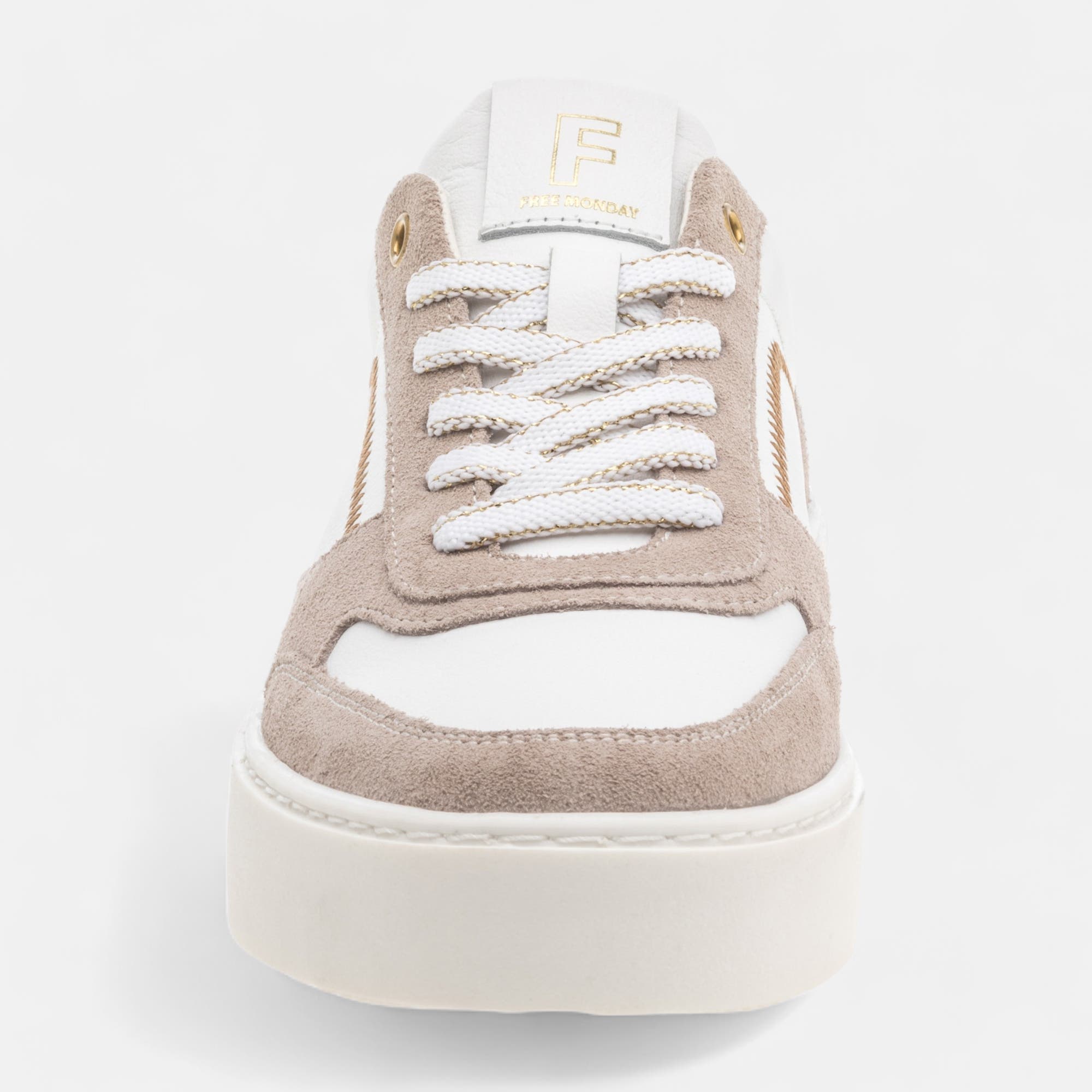 Baskets basses Femme en cuir beige
