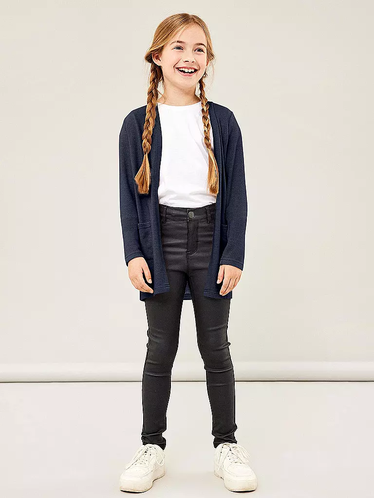 NAME IT Mädchen Strickjacke NKFVICTI dunkelblau