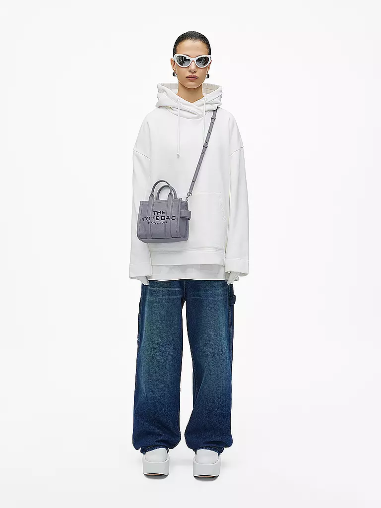 MARC JACOBS Ledertasche - Tote Bag THE MINI TOTE grau