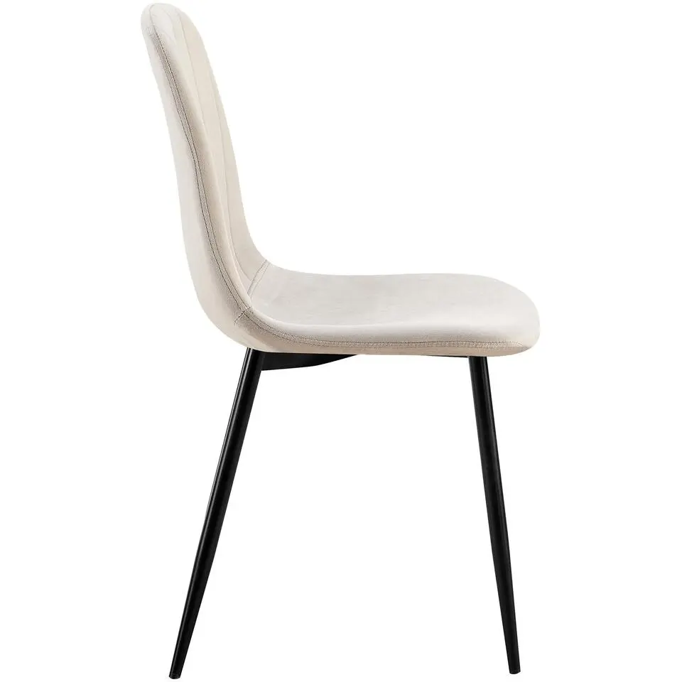 CLP Eetkamerstoel Baxter zwart Frame - Metaal - grijs