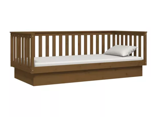 Lit de jour sans matelas marron miel 100x200 cm bois pin massif