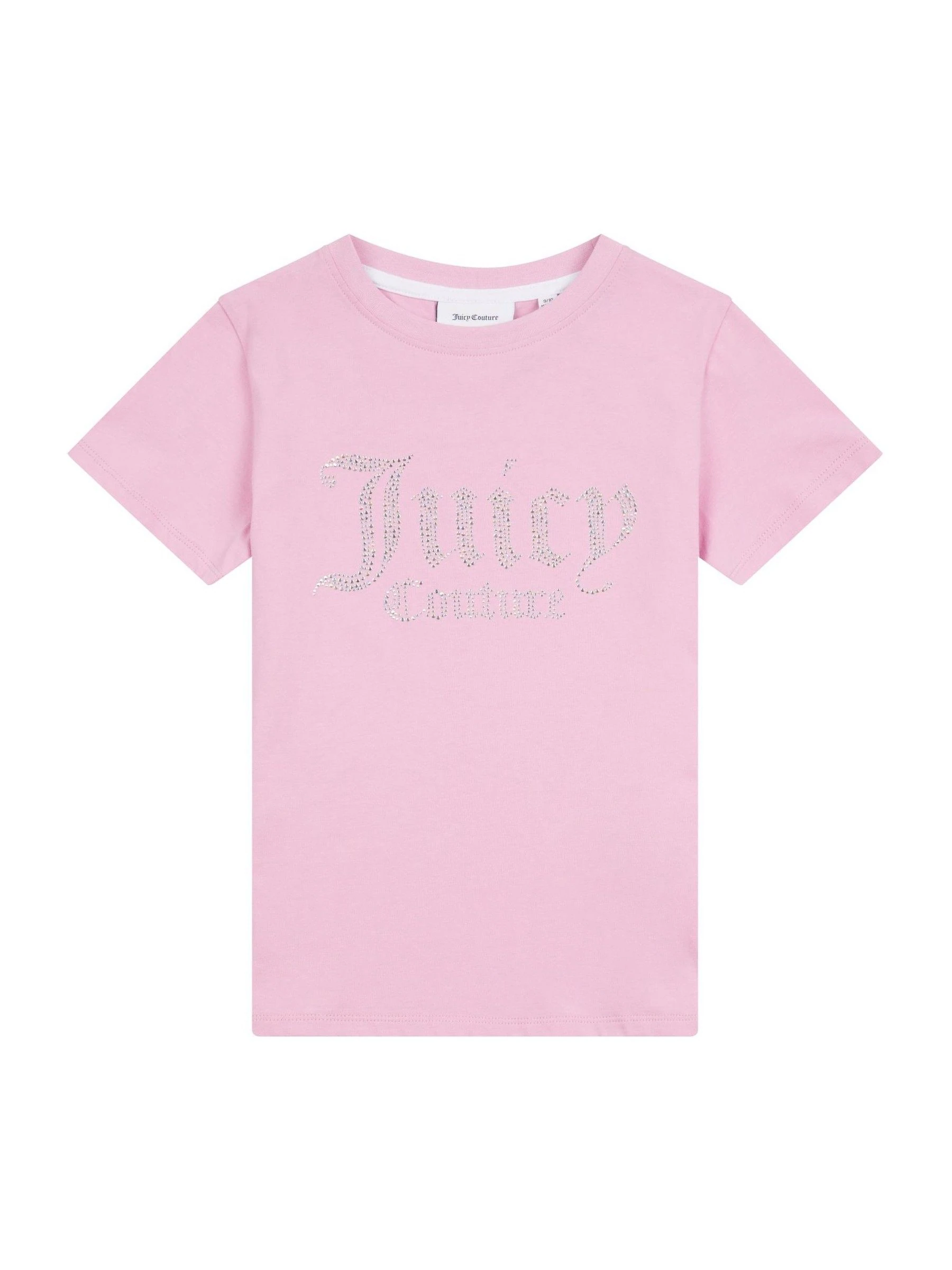 Roze - Juicy Couture Fitted Diamante T-Shirt