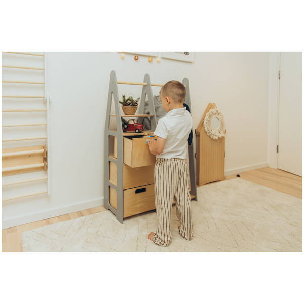 Duck WoodworksDuck Woodworks   Kindergarderobe mit Schubladen grey