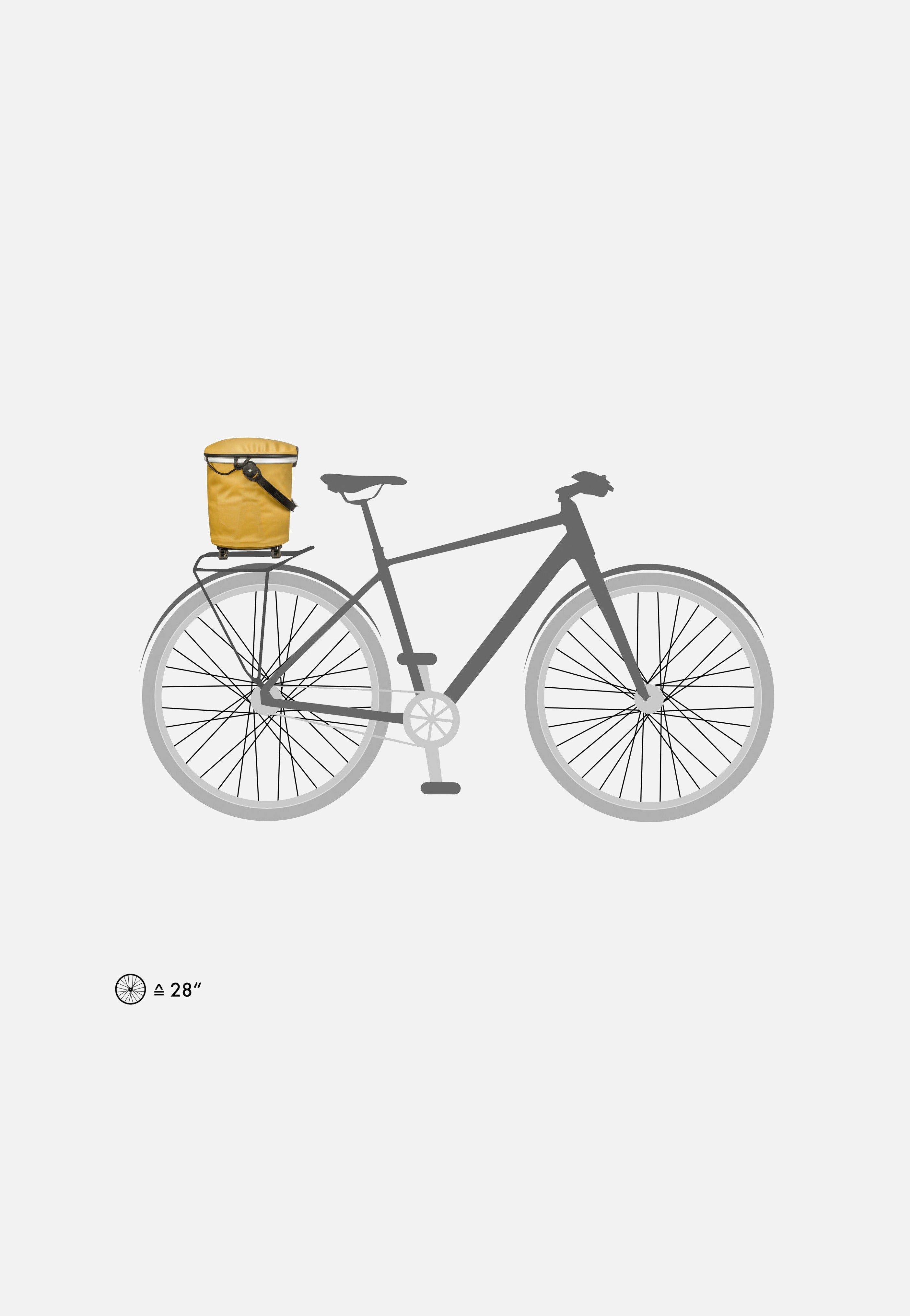 Up-Town Rack Mustard - Fahrradkorb
