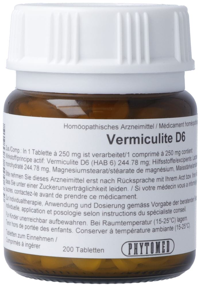 PHYTOMED Vermiculite 6 D<br>50 g, Dose, Tablette