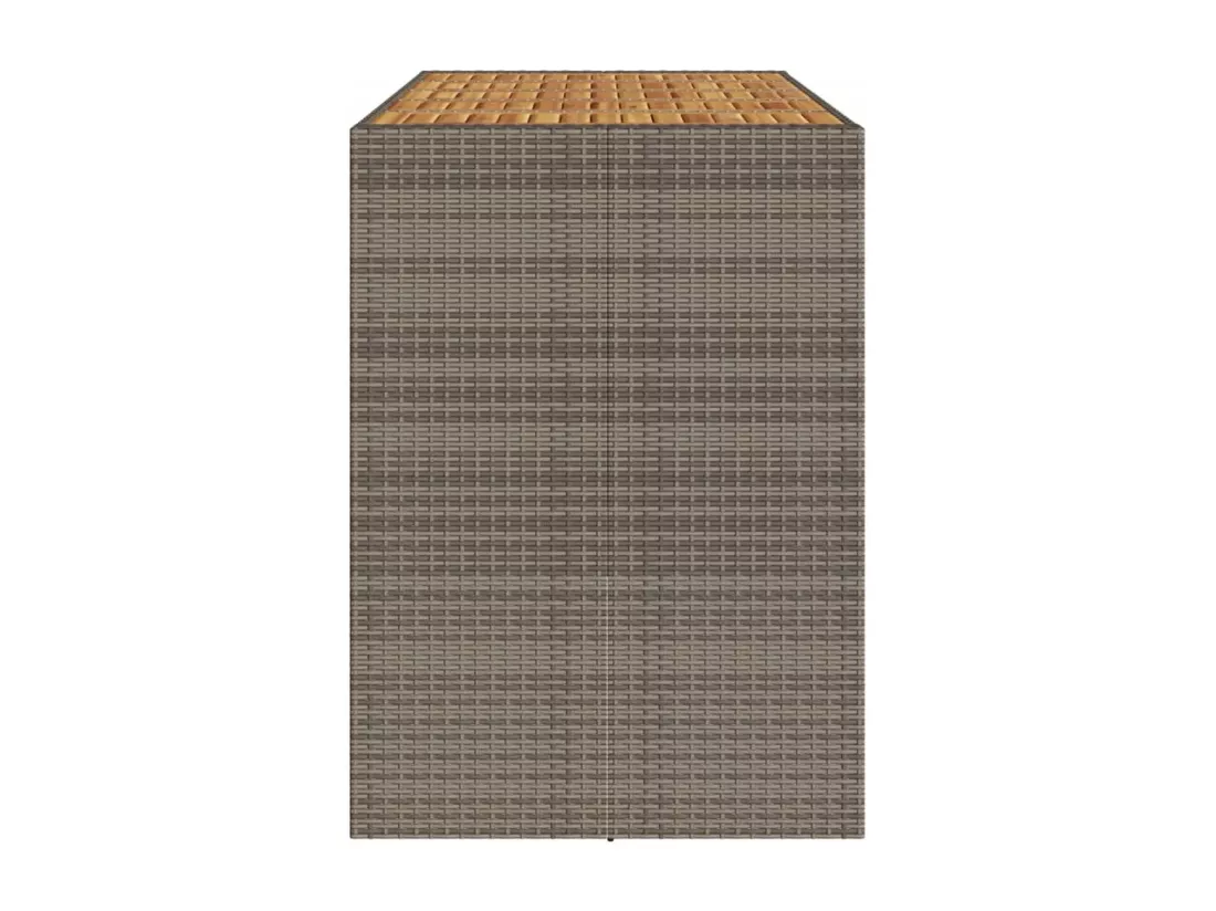 Prolenta Premium - Table de bar de jardin et dessus en bois acacia résine tressée